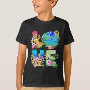 Camiseta Amor floral Día Mundial de la Tierra Cada Día Medi