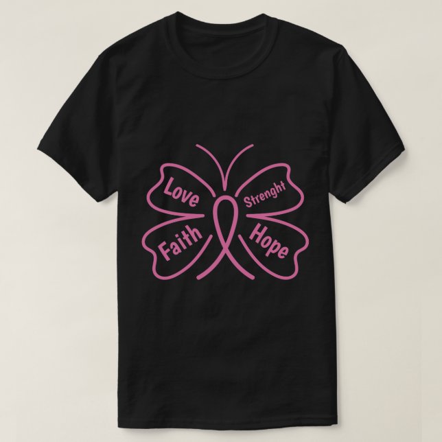 Camiseta Amor Fuerza Fe Esperanza Melanoma Sensibilización  (Diseño del anverso)