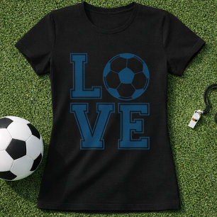 Camiseta Amor Fútbol Gráfico Con Balón
