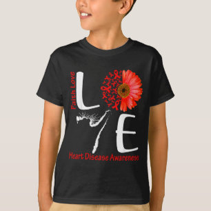 Camiseta Amor Gato Corazón Fe Esperanza Amor Corazón Enferm