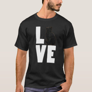 Camiseta Amor Gato Negro Mascota Hombres Gato Oscuro