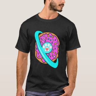 Camiseta Amor Gatos Donut Purpurina Flotante Verano Natació