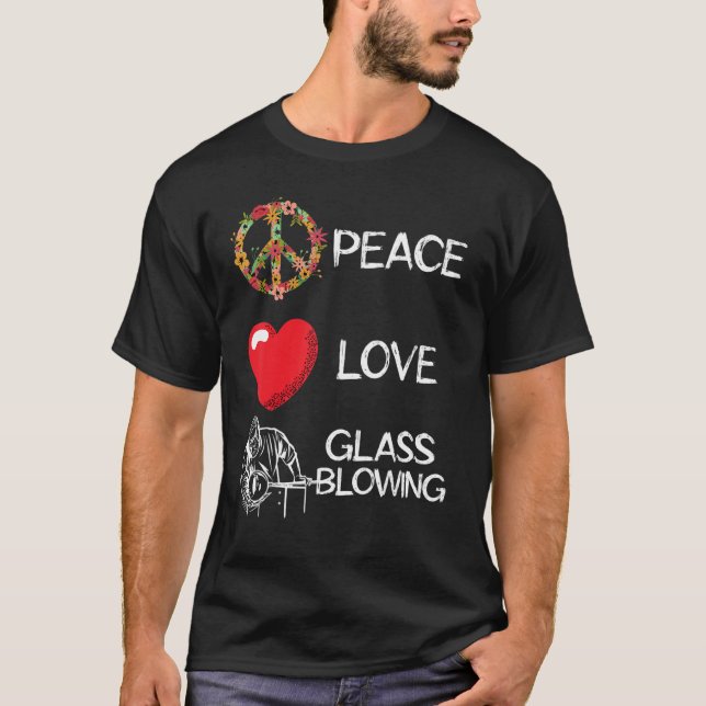 Camiseta Amor Glassblower Paz Glassblower Heart Unity Gl (Anverso)