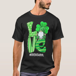 Camiseta Amor Gnome Preescolar Feliz Día de San Patricio Ma