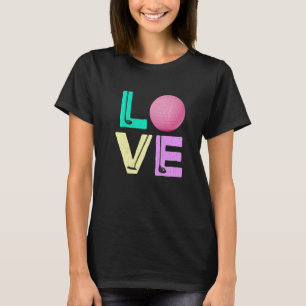 Camiseta AMOR Golf Golf Campo de Golf Bandera Putter Ball