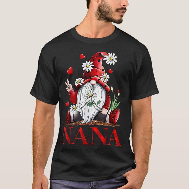 Camiseta Amor Gracioso Llamado Nana Gnome ValentDay M (Anverso)