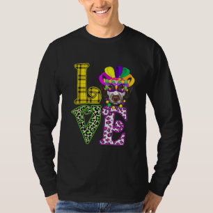 Camiseta Amor gracioso Mardi Gras Dalmatian Perro Papá Mamá