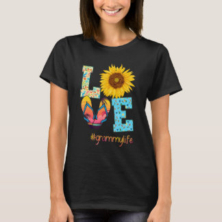 Camiseta Amor Grammy Life Flip Flops Mola de verano de gira