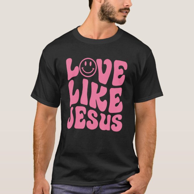 Camiseta Amor Groovy Como Jesús Dios Religioso Guerrero Cri (Anverso)