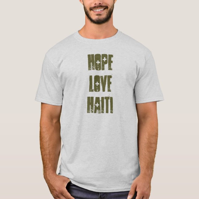 Camiseta amor Haití de la esperanza (Anverso)