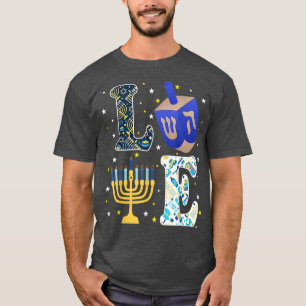 Camiseta Amor Hanukkah Decoración Menorah Pajama Coincidenc