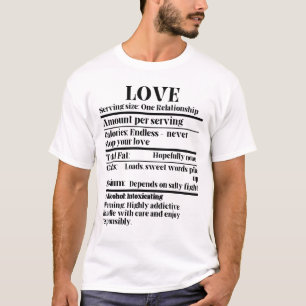 Camiseta Amor - Hechos nutricionales.w