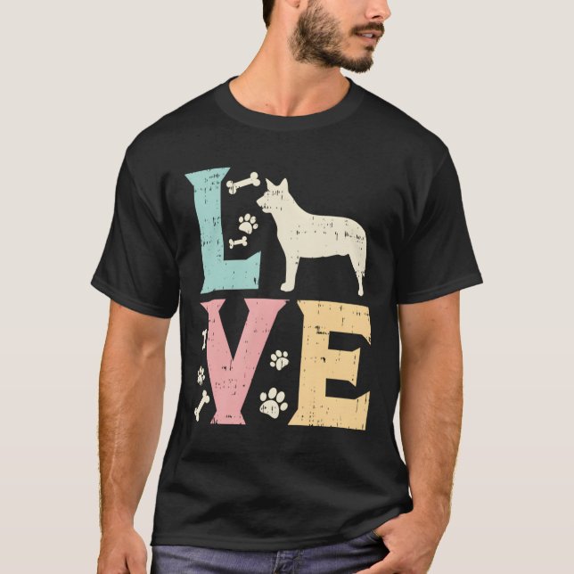 Camiseta Amor Heredero Mascota Animal Azul Bovinos Rojos Ch (Anverso)