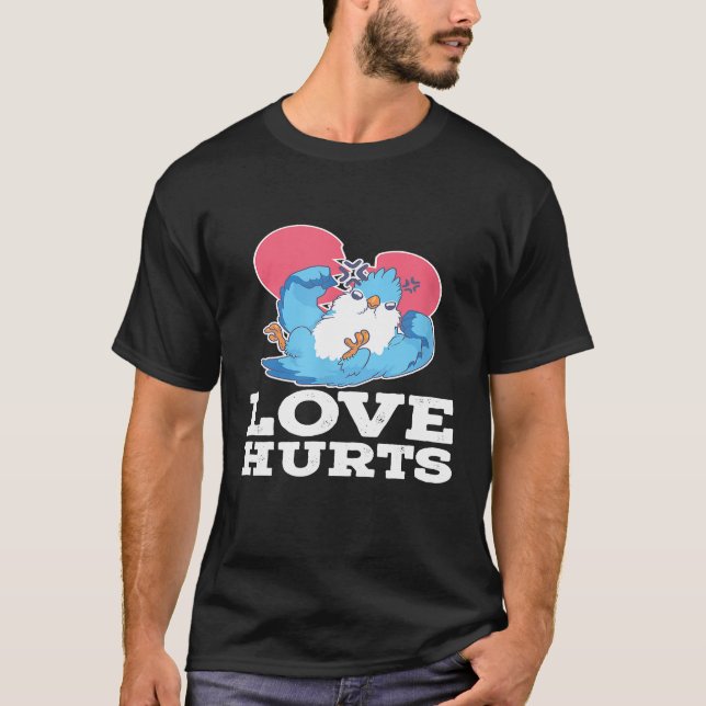 Camiseta Amor Herido Parrots Aves Bugerigar Corazón Roto T- (Anverso)