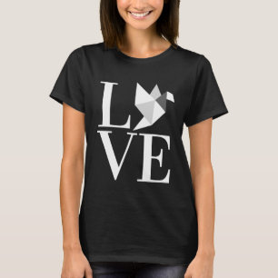Camiseta AMOR Hobby de Aves de Origami Japonés