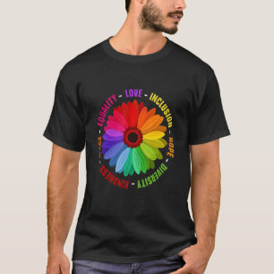 CAMISETA AMOR INCLUSIÓN ESPERANZA DIVERSIDAD AMABILIDAD PAZ