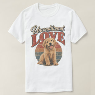 Camiseta Amor Incondicional Golden Retriever Vintage 
