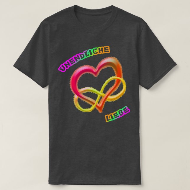 Camiseta Amor infinito 2 colores arcoiris (Diseño del anverso)