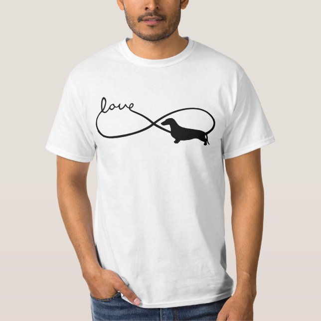 Camiseta Amor infinito Lemniscate Pelo Corto Dachshund 1 (Anverso)
