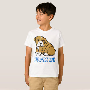 Camiseta Amor Inglés Bulldog Caricatura Cachorro Perro Homb
