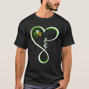 Camiseta Amor Irlandés Lucky Shamrock Green Clover St Patri