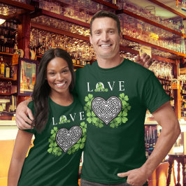 Camiseta Amor Irlandés Trébol y Nudo Celta