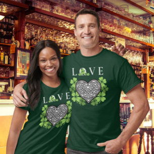 Camiseta Amor Irlandés Trébol y Nudo Celta