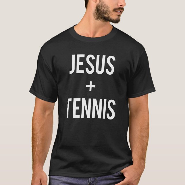 Camiseta Amor Jesús Y Jugador De Tenis Cita Cristiano (Anverso)