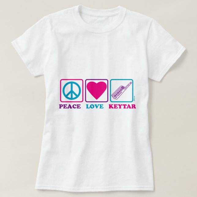 Camiseta Amor Keytar de la paz (Diseño del anverso)