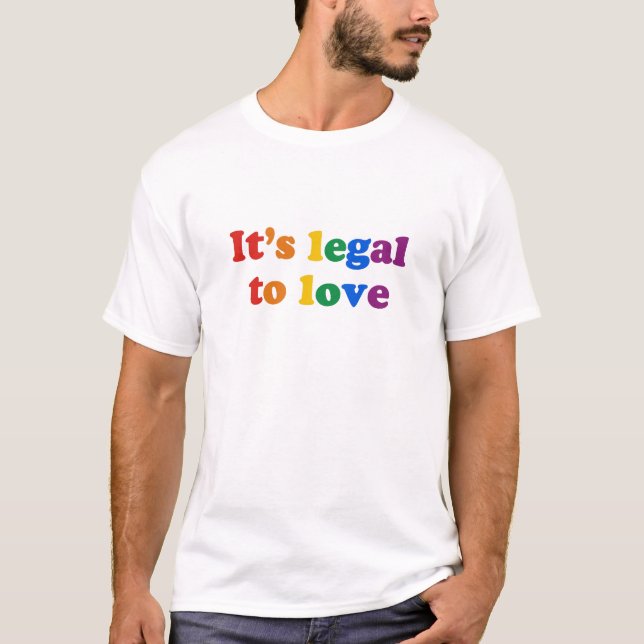 Camiseta Amor legal del orgullo gay (Anverso)
