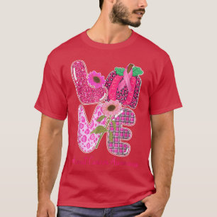 Camiseta Amor Leopard Plaid Pumpkin Pink Warrior Bae