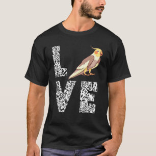 Camiseta Amor Leopardo Cockatiel Loro Loro Mascota Pájaro D