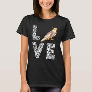 Camiseta Amor Leopardo Cockatiel Loro Loro Mascota Pájaro D