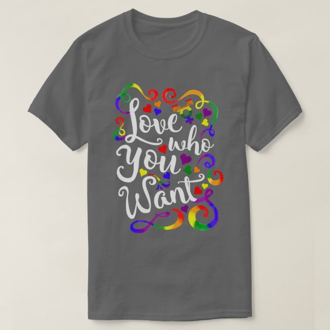 Camiseta Amor LGBT a quien quieres orgullo GLBT (Diseño del anverso)