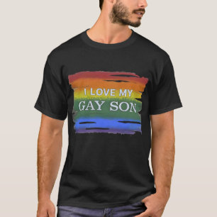 Camiseta Amor LGBT e igualdad Arcoiris Amo a mi hijo gay