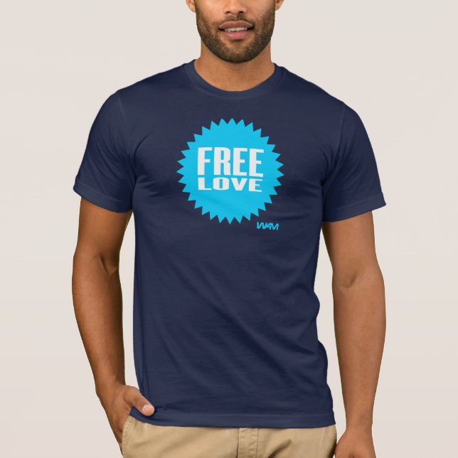 Camiseta amor libre - azul (Anverso)