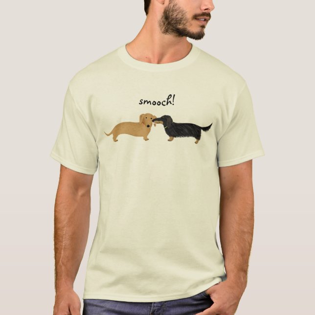 Camiseta Amor lindo de los perros de la salchicha de (Anverso)