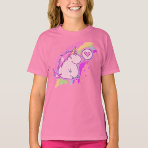 Camiseta Amor lindo del unicornio del dibujo animado