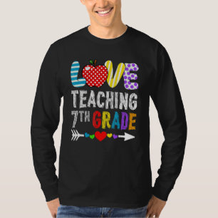 Camiseta Amor lindo Enseñando a los niños de séptimo grado