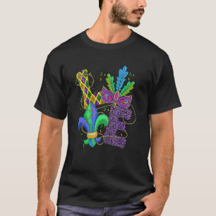 Camiseta Amor lindo Mardi Grass Cute mujeres Chica Mardi Gr