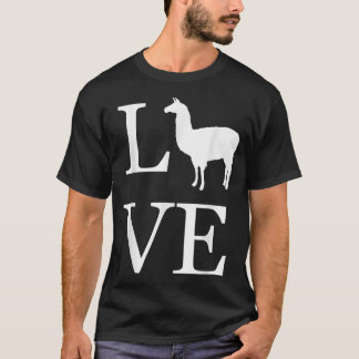 Camiseta Amor Llama Alpaca Silueta Amantes de las Llamas Du