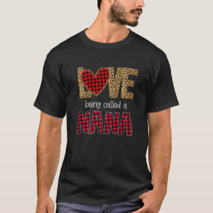 Camiseta Amor Llamado Nana Red Plaid