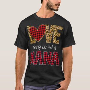Camiseta Amor Llamado Nana Red Plaid Premium