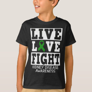 Camiseta Amor Lucha contra la Cinta Verde Enfermedad del ri