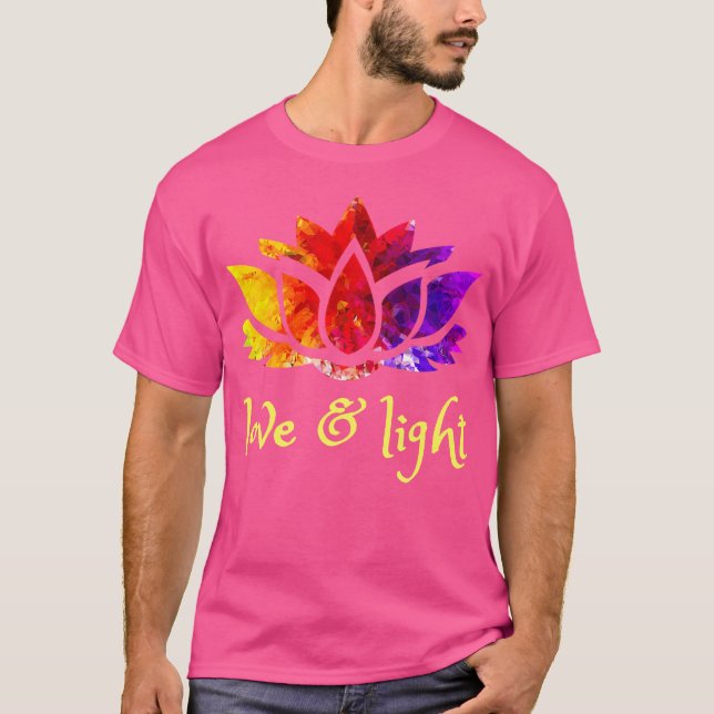 Camiseta Amor Luz Lotus Espiritual Reiki Yoga (Anverso)