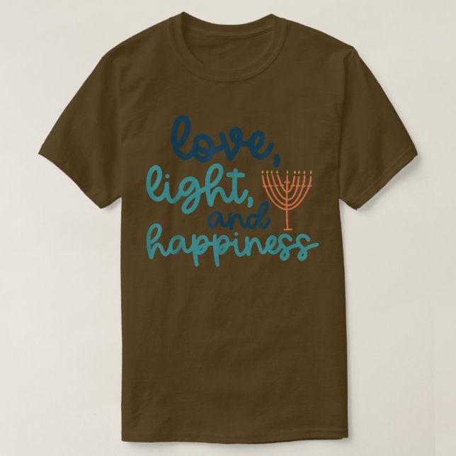 Camiseta Amor Luz y felicidad Hanukkah Menorah Judío H (Diseño del anverso)