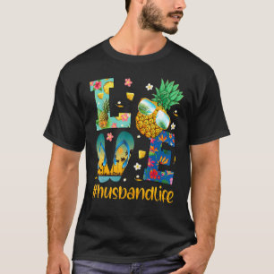 Camiseta Amor Marido Vida Flip Flops Gafas de sol Piña