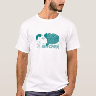 CAMISETA AMOR MARRÓN EN AQUA