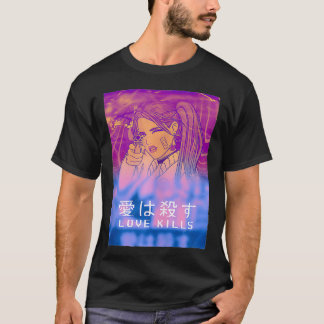 Camiseta Amor mata Anime Manga Japón Vaporwave Estética S