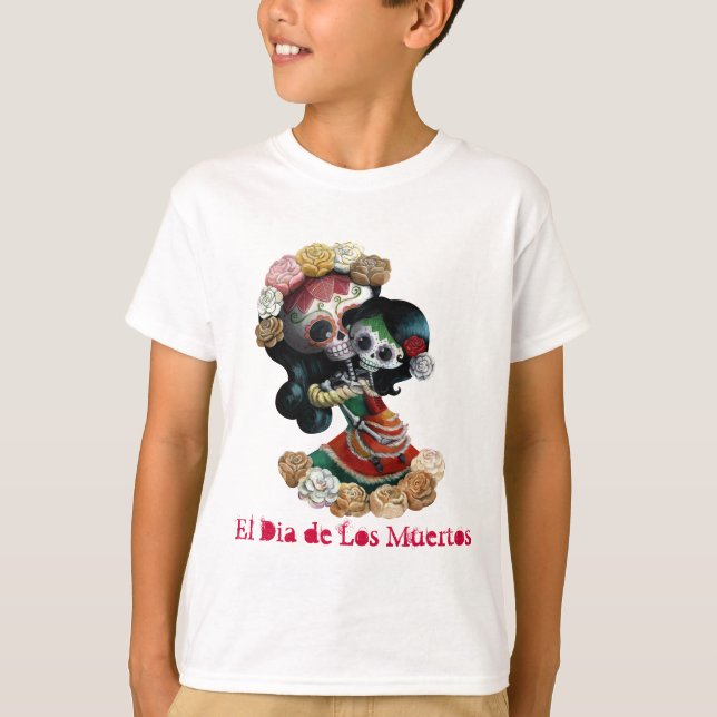 Camiseta Amor maternal esquelético mexicano (Anverso)